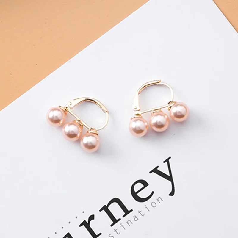 Серьги капельки с искусственным жемчугом женские маленькие серьги для свадебной