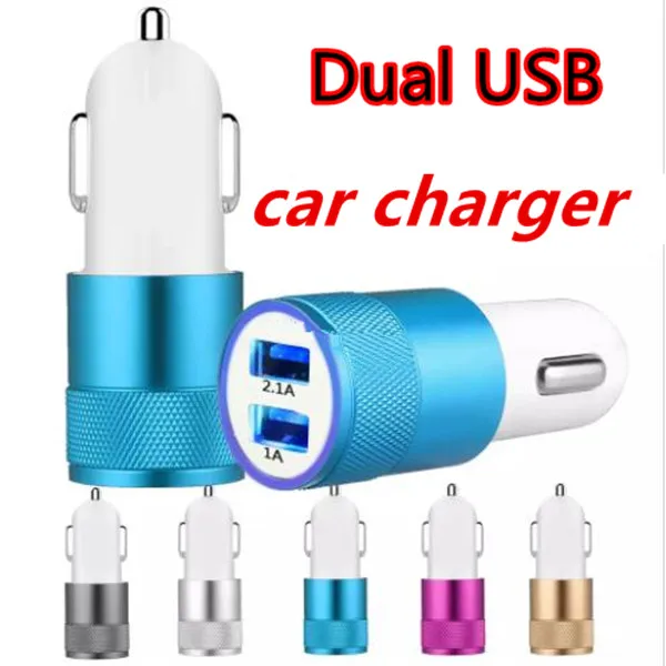

1000 шт., автомобильное зарядное устройство с двумя usb-портами