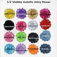 10yardlot 2 5 shabby metallic shiny flower shiny chiffon flower for hair apparel accessories