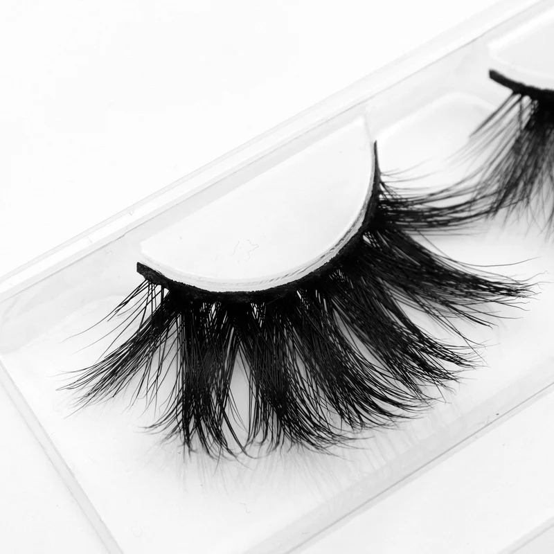 25mm Long eyelashes extra length 3D mink lashes Big dramatic volume fake strip thick false DOCOCER | Красота и здоровье