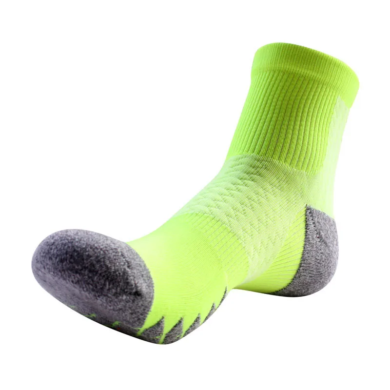 fluorescence green Импортные осенние зимние счастливые компрессионные смешные мужские носки антибиотики дезодорирующие скоростные носки Meia - Цвет: fluorescence green