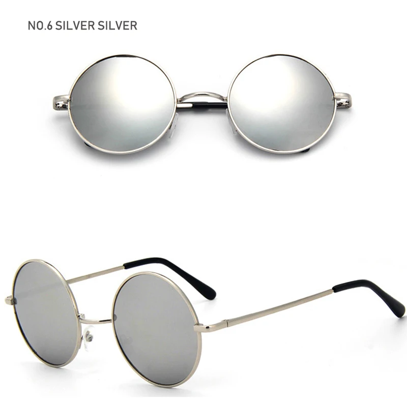 Солнцезащитные очки в круглой оправе UV400 для мужчин и женщин винтажные