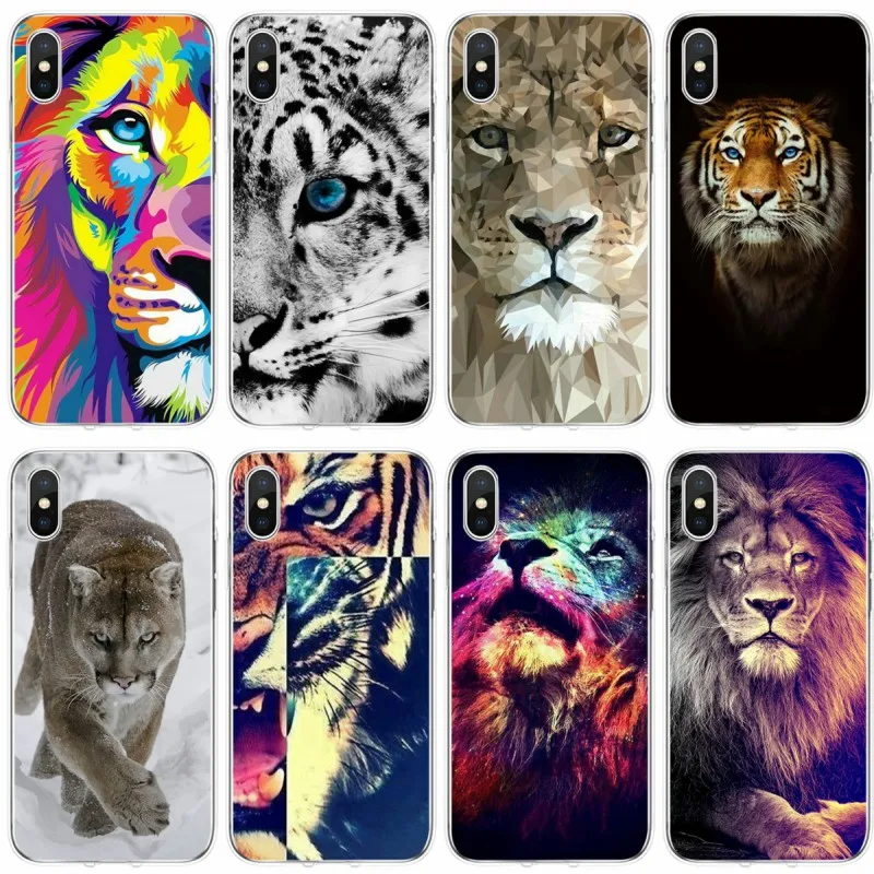 Чехол для телефона tiger lion animal howl мягкий силиконовый чехол iPhone 6 6plus 7 8plus 5 5S 5C SE X XS XR