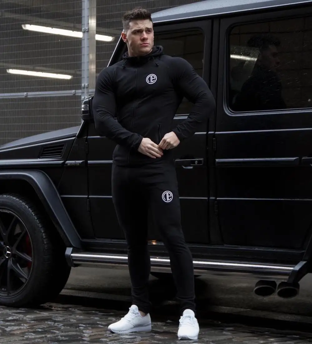 Зимние спортивные костюмы, мужские толстовки, наборы, M-2XL, большой размер, мужская спортивная одежда для спортзала, бега, бега, мужской спортивный костюм - Цвет: 01
