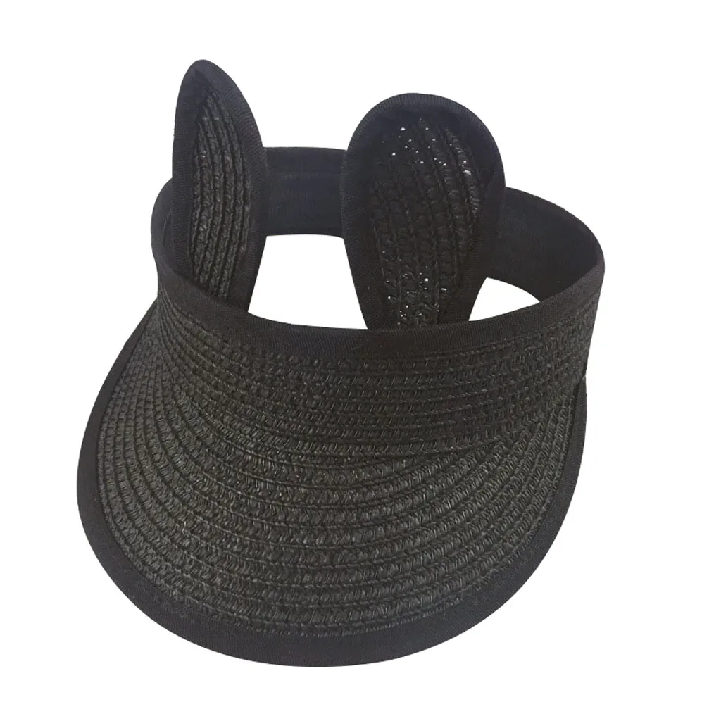 Шляпа детская соломенная с котом пустая Панама от солнца в Корейском стиле