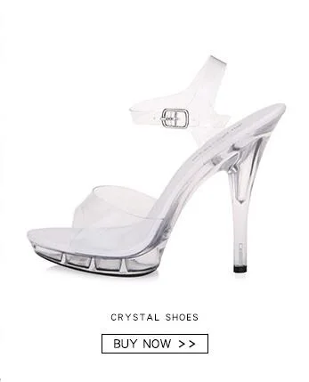 

Sandals 7-20cm Ultra High Heels Female Transparent Crystal Waterproof Wedding Photography Bride Shoes Maid Of Honor Shoe