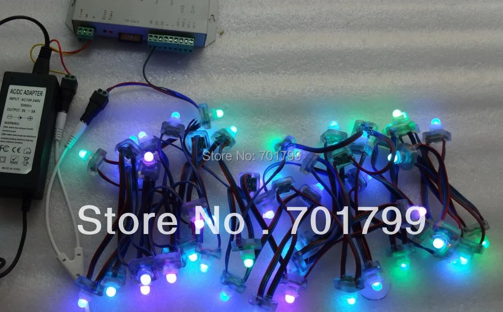 50 шт. DC5V WS2811 Светодиодный пиксельный узел IP68 номинальный цветной провод