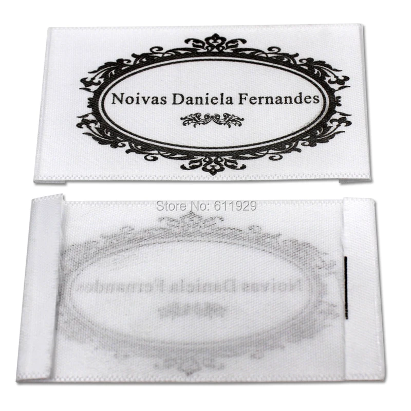 Бесплатная доставка этикетки с сатиновым принтом для одежды на заказ футболок