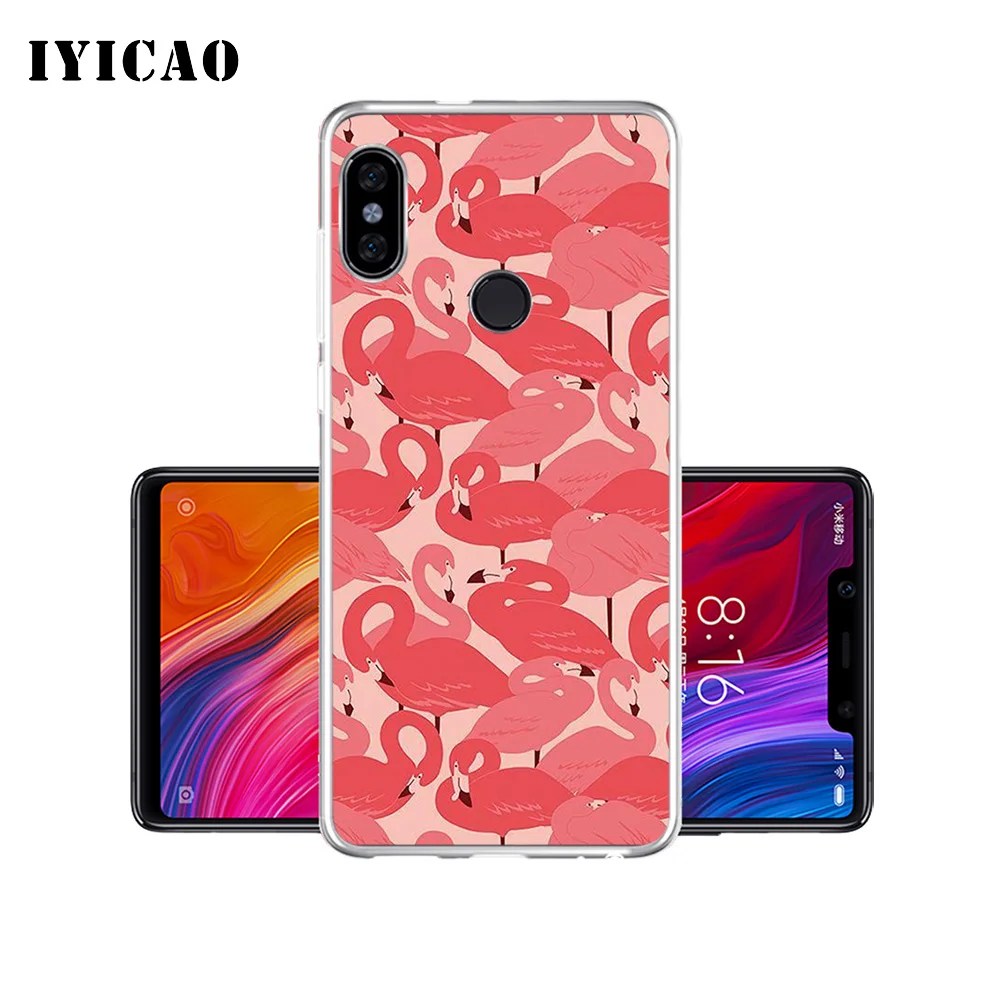 Мягкий силиконовый чехол для телефона IYICAO с милым мультяшным фламинго Xiaomi Mi 9 8 SE 6