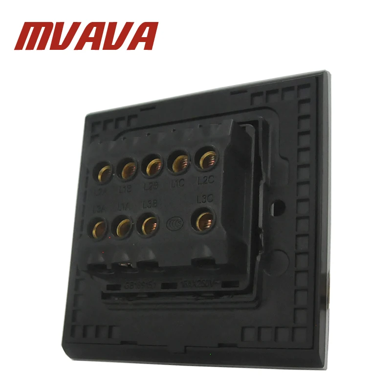 MVAVA 4 банды 1 способ 16A AC 110 250 В стандарт ЕС и Великобритании матовый серебристый