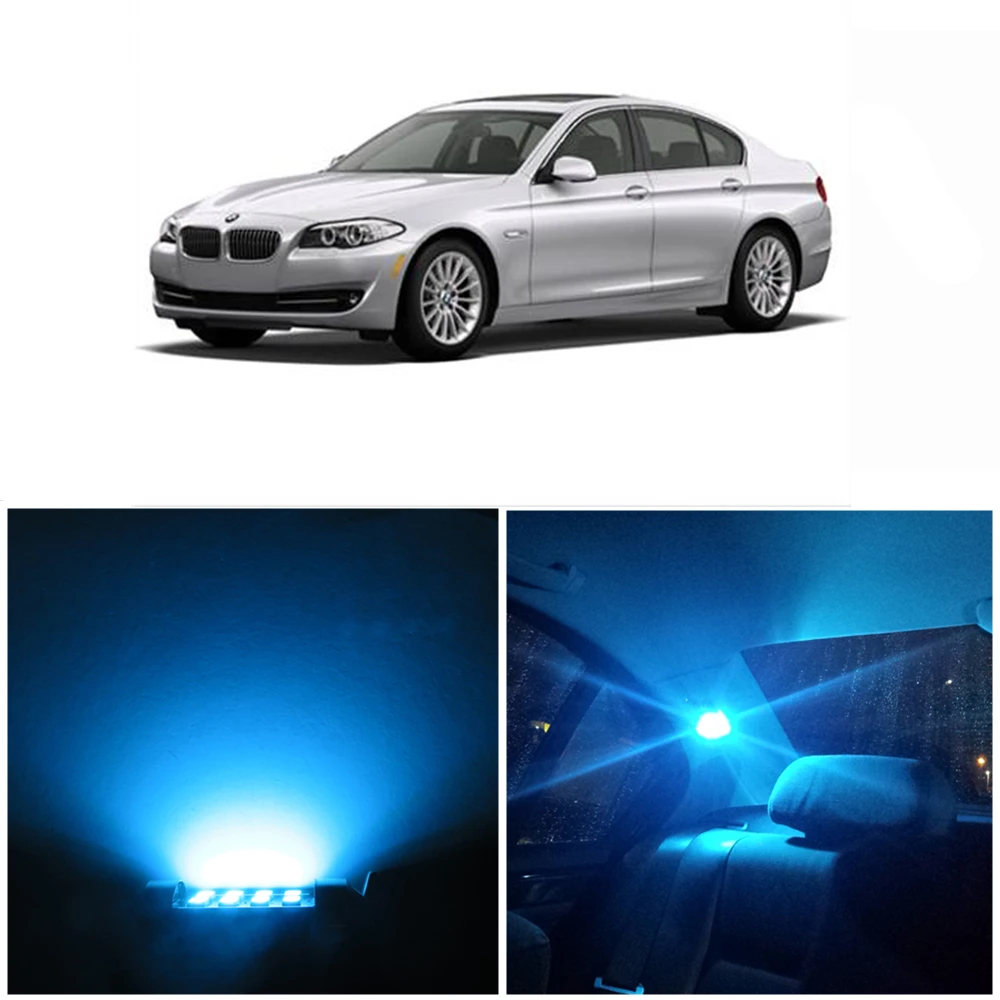 WLJH 17x Canbus Error Free светодиодный светильник лампы для фар комплект ламп интерьер ing BMW
