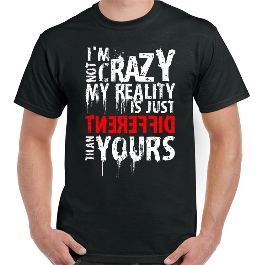 Забавная Мужская футболка с принтом I'm Not Crazy Mens игровая изображением зомби