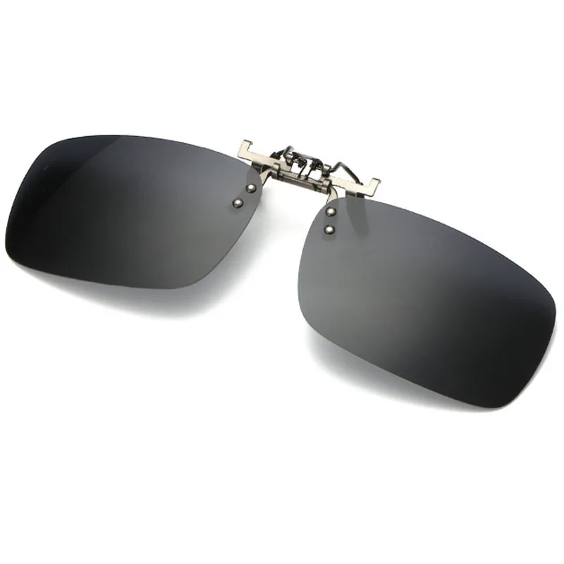 Classic Design Sunglasses Polarized Clip Men Square Driving Sun Glasses Clip Gafas Shades Eyewear Women Oculos de sol UV400 - Цвет линз: 01
