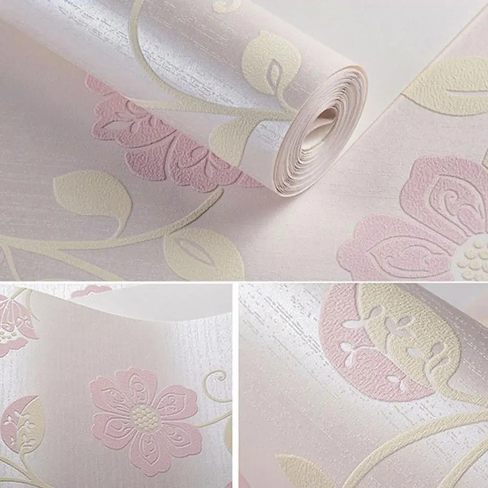 3D нетканые обои рулон цветочный узор для свадьбы спальни фон новый | Дом и сад