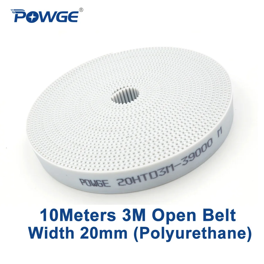 Ремень ГРМ POWGE из белой искусственной кожи HTD с открытым зубчатым ремнем 3 м 20 мм