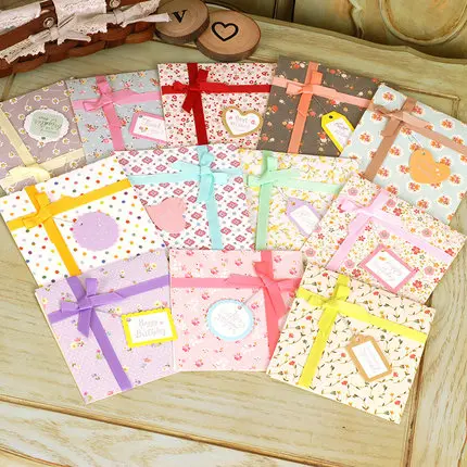ENOGREETING delicate floral girl design 3D printing happy birthday invitation card home decoration wedding party 12pcs/lot | Дом и сад