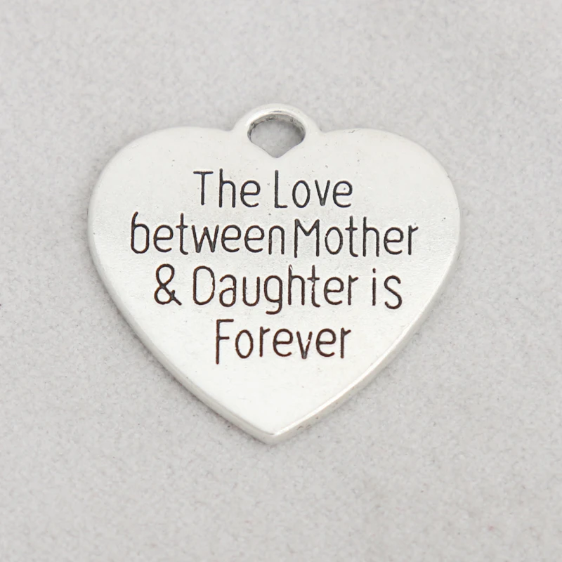 Модные подвески из сплава с сердечками Любовь матери и дочери Forever gift25 * 25 мм 10