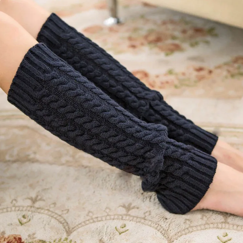 Классические женские теплые гетры вязаные до колена Зимние Calentadores|boot cuffs|thick leg