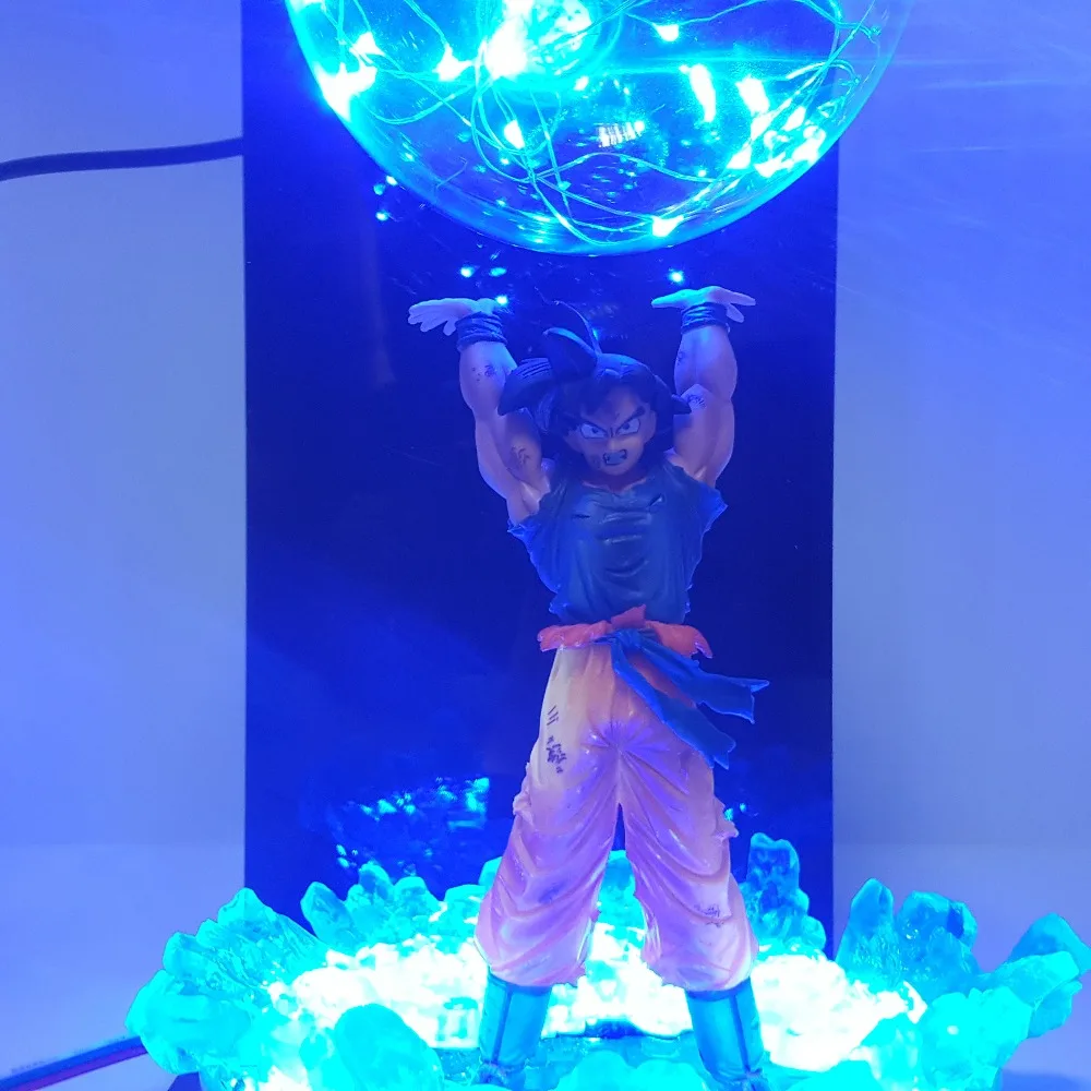 Dragon Ball Z Фигурки Гоку Spirit Bomb Супер Saiyan светодиодная меняющая цвет Игрушка Аниме Жемчуг дракона супер Гоку фигурка DBZ