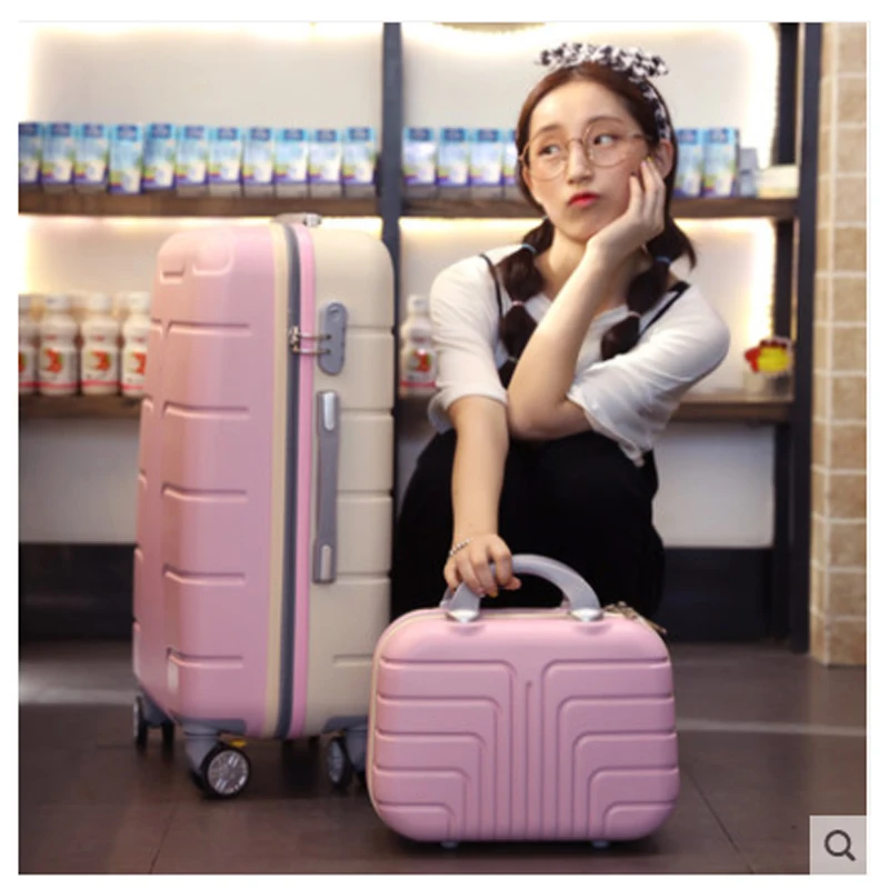 2019 Универсальный чемодан на колесиках Женский багажный чемодан-интернат