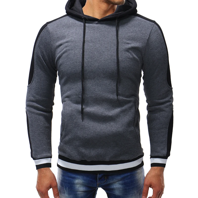 

New Hoodies Men Pullover Hooded Sweatshirts Sportswear Fashion Patchwork Casual Loose Streetwear Mens Youth Simple Coat