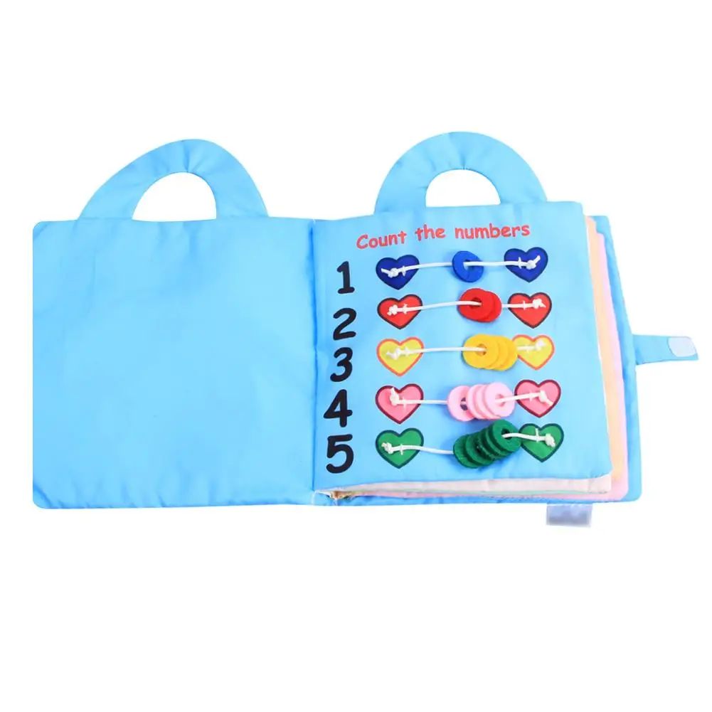 Детская тканевая книга Обучающие Игрушки для раннего развития устойчивая к