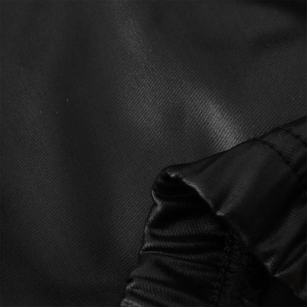 Женские кожаные леггинсы эластичные на молнии для занятий в тренажерном зале