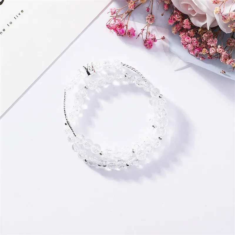 Двухслойные браслеты с бусинами и кристаллами для женщин девушек подарки на день