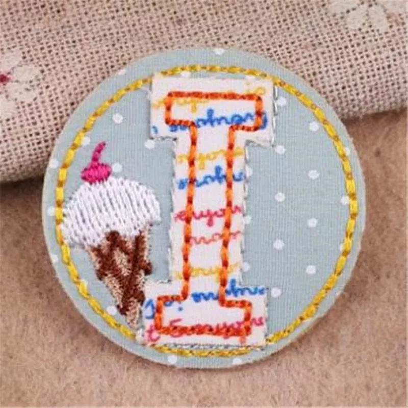 Футболка для девочек с вышивкой I learn patch Ice crean Stranger things Applique iron on patches одежда
