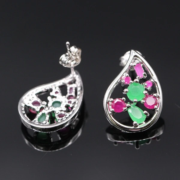 Элегантные Очаровательные женские серьги гвоздики из белого циркония ААА капля