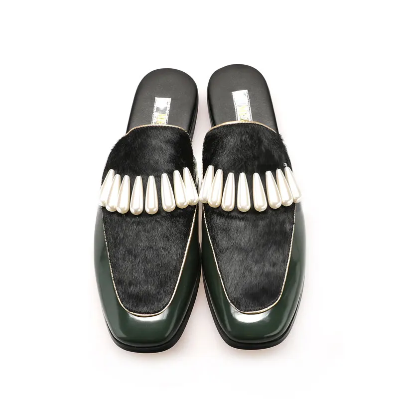 Женская обувь MEZEREON из натуральной кожи на плоской подошве с петельками конского