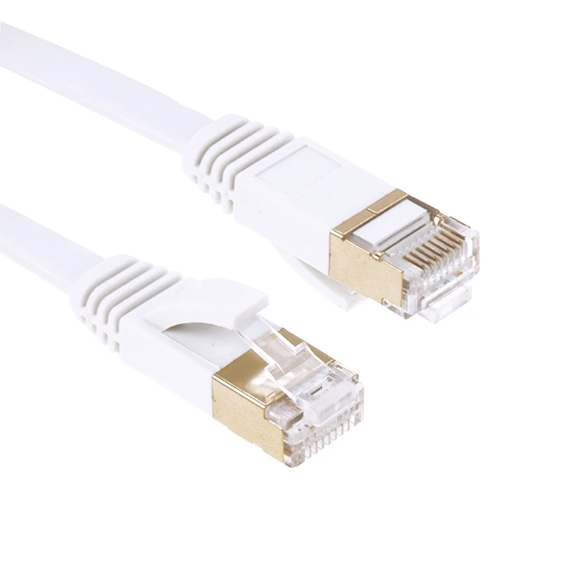 Высокоскоростной ультратонкий плоский Ethernet сетевой кабель CAT7 с позолоченным