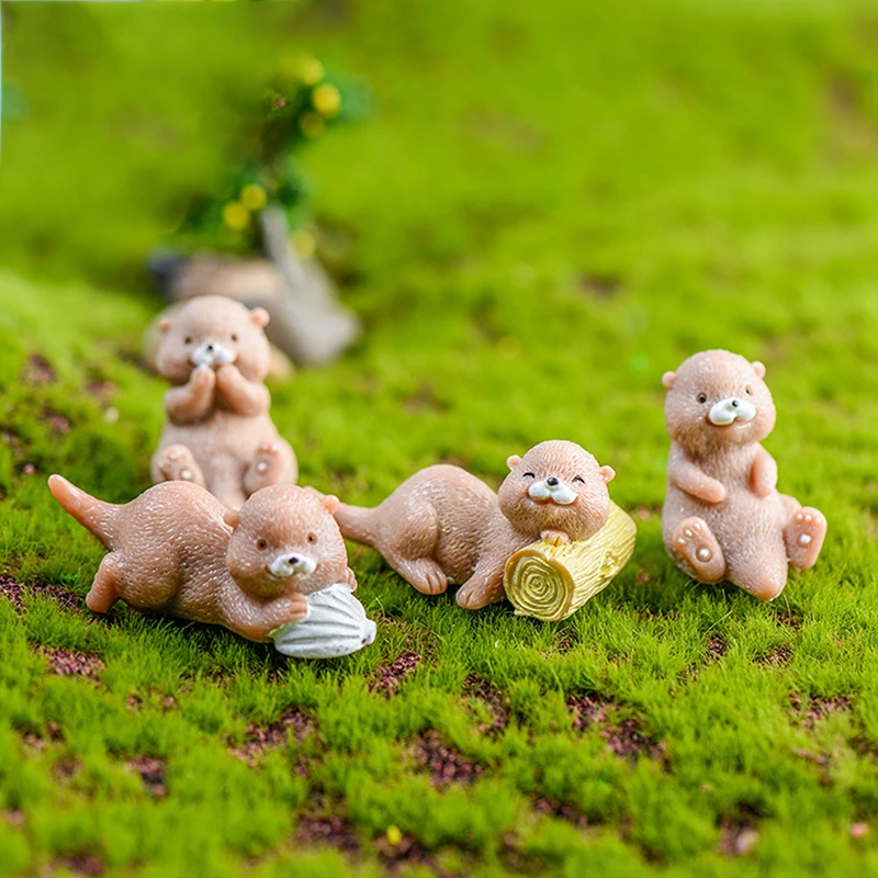 1 шт. искусственная выдра модель экшн-фигурки животных миниатюрная домашний сад