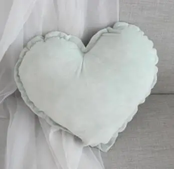 green heart Флисовые подушки декоративная комната Звезда Сердце рыба Подушка диванная подушка милые детские подушки игрушки для сна Мягкие плюшевые украшение для комнаты девочки - Color: green heart