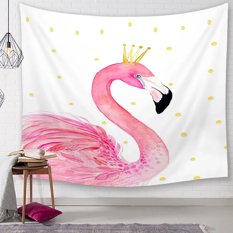 Flamingo Pattern Wall Hanging Tapestries Indian Mandala Tapestry Tai Chi Hippie Bohemian Decorative Carpet Yoga Mats | Дом и сад