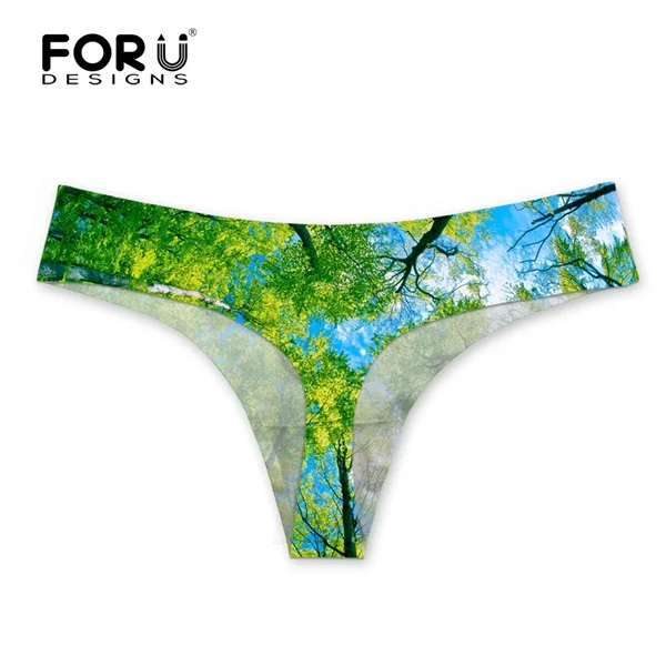 C0656AY FORUDESIGNS/Модные женские брендовые стринги с 3D красными цветочными листьями, для фитнеса, нижнее белье, невидимые женские щипцы, трусики - Цвет: C0656AY