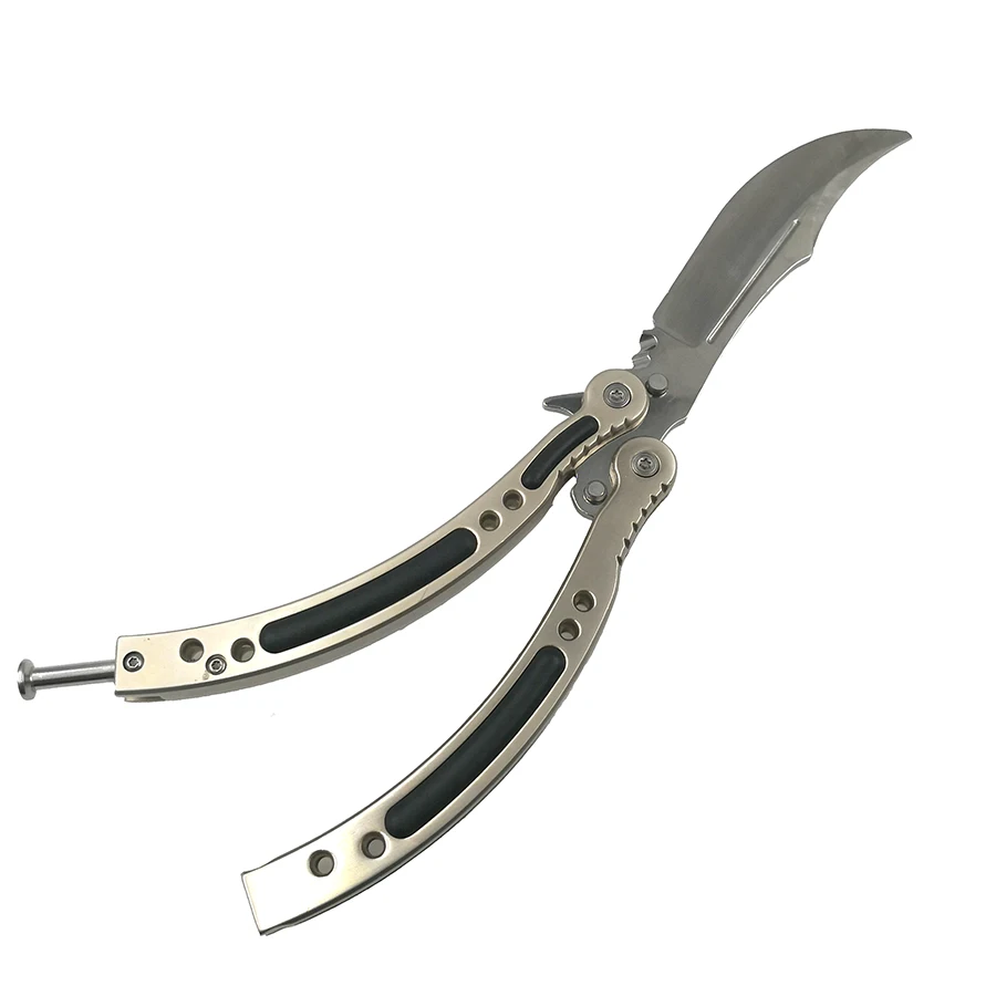 Нож из нержавеющей стали CS Go, тактический нож для выживания, нож Karambit, тренировочный нож с бабочкой для охоты, кемпинга, счетчика удара