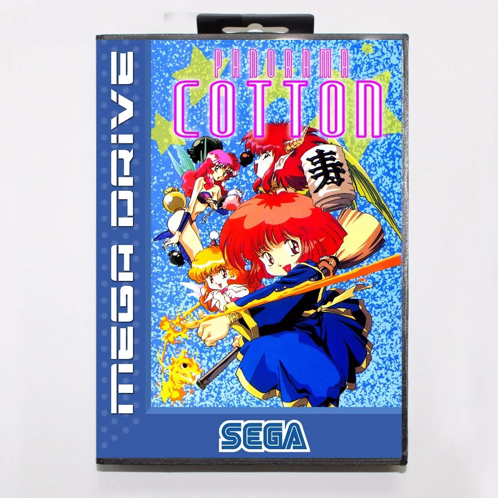 Панорама хлопок 16 бит MD карточная игра с коробку для Sega Megadrive/Genesis|panorama cotton|16 bitmd game
