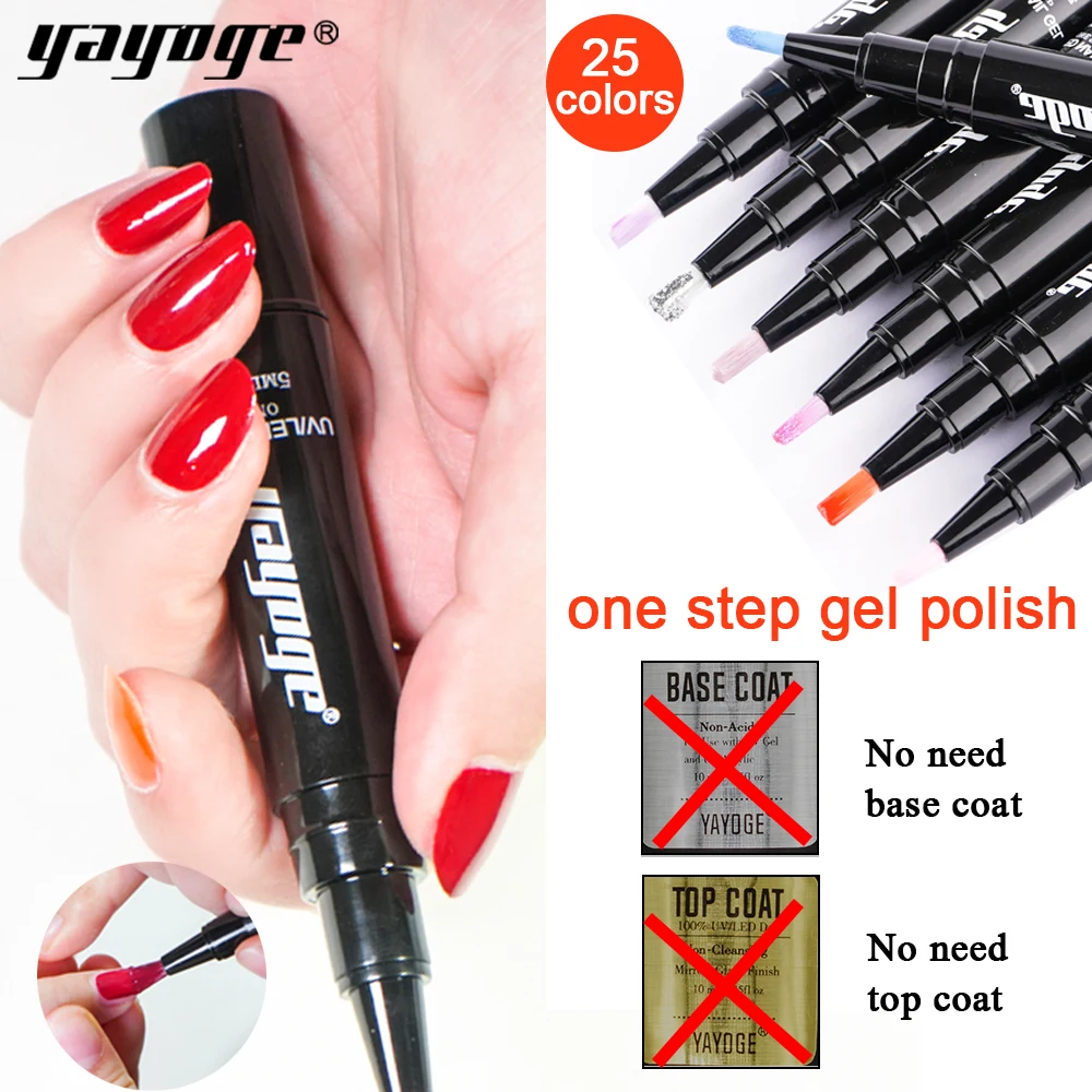 Yayoge Гель-лак One Step УФ светодиодный био-Гели Soak Off Гель-лак One Step гелевая ручка рисунки на ногтях Лаки Ручка лак стойкий гель Краски
