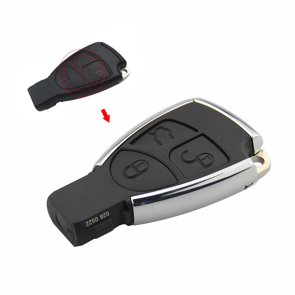 OkeyTech модифицированный для Mercedes Benz C E ML SL SLK CLK AMG 3 кнопки Замена дистанционного автомобиля смарт-ключ крышка и держатель батареи