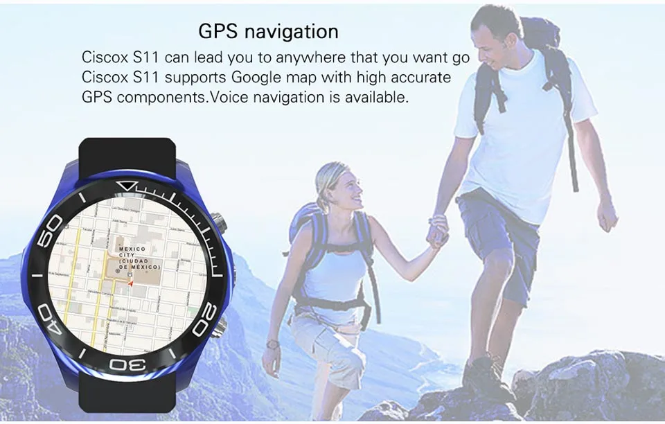 Смарт часы S11 с телефоном 3G SIM карта Android 5 1 MTK 6572 512 МБ + 4 Гб OLED сенсорный экран Bluetooth Wi Fi пульсометром и