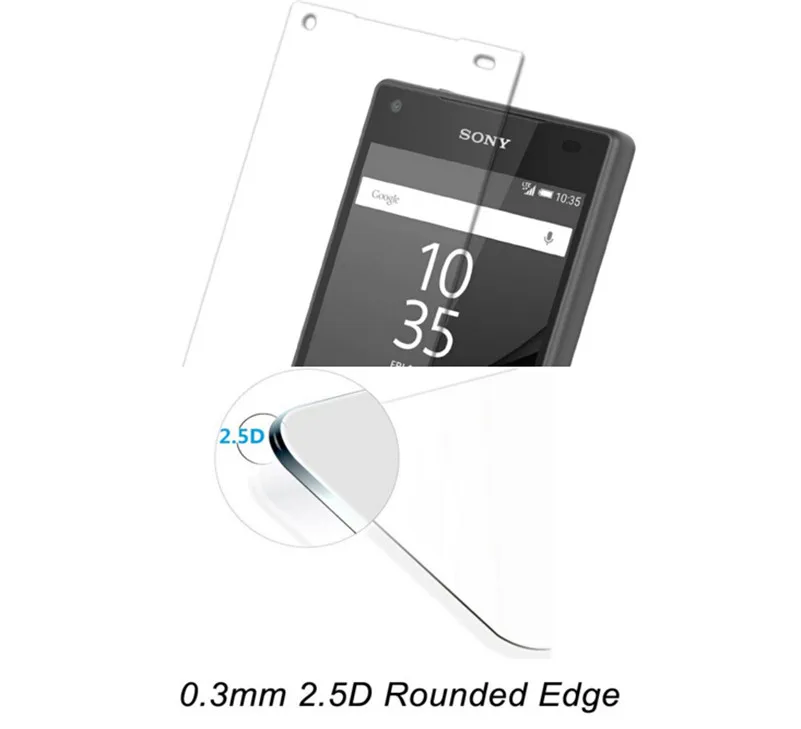 9H 2.5D 0 26 мм Закаленное стекло протектор для Sony Xperia Z5 Compact E5803 E5823 4 6 дюймов экран