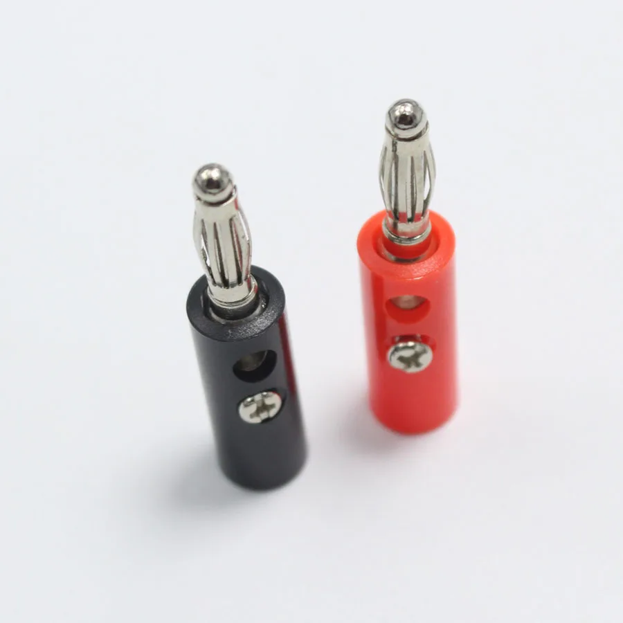 10 шт. 4 мм никелированный разъем типа банан Вилки для аудио видео динамик |