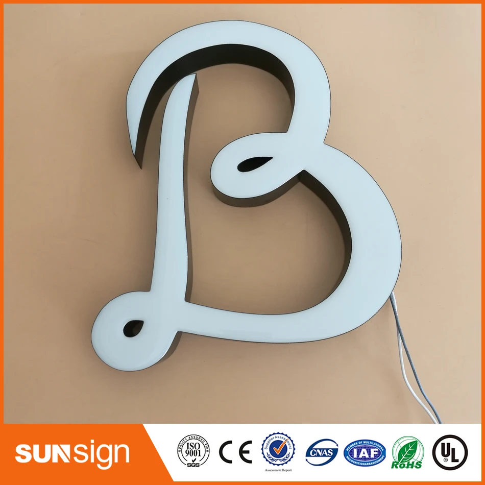 Пользовательский наружный рекламный светодиодный 3D логотип с буквенным знаком|3d