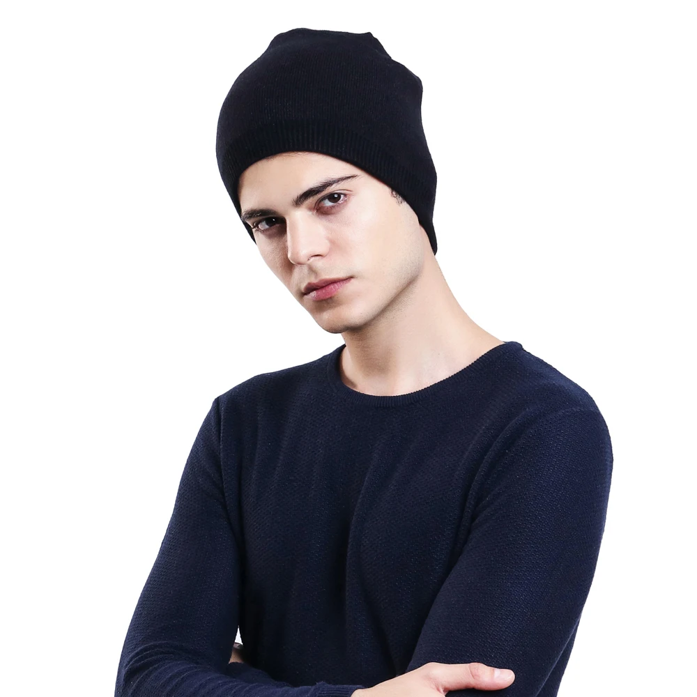 Зимние теплые шапочки для Для мужчин одноцветное Цвет Кепки уличная шляпа Лыжный