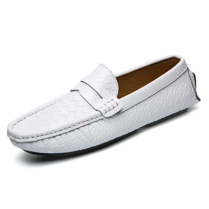 Jkpudun итальянская мужские лоферы Повседневная водонепроницаемая обувь Для мужчин модные туфли из натуральной кожи; слипоны обувь для вождения мужские мокасины на плоской подошве без каблука
