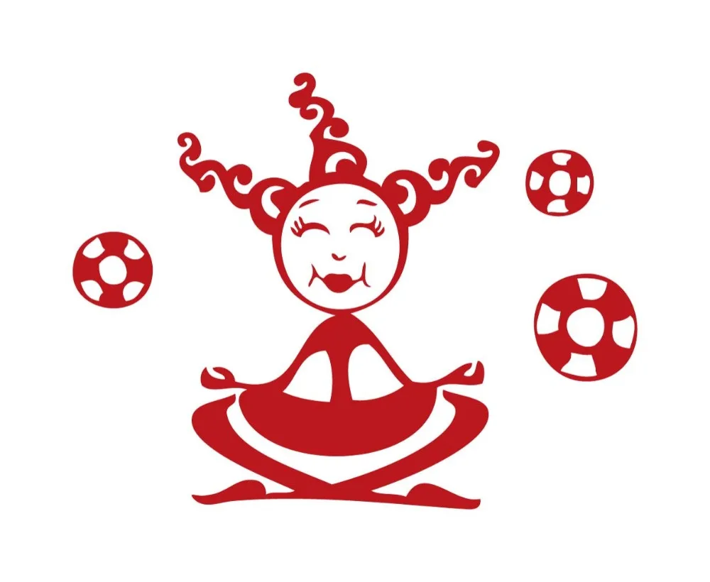 Настенная Наклейка для медитации с узором в виде позы лотоса современные