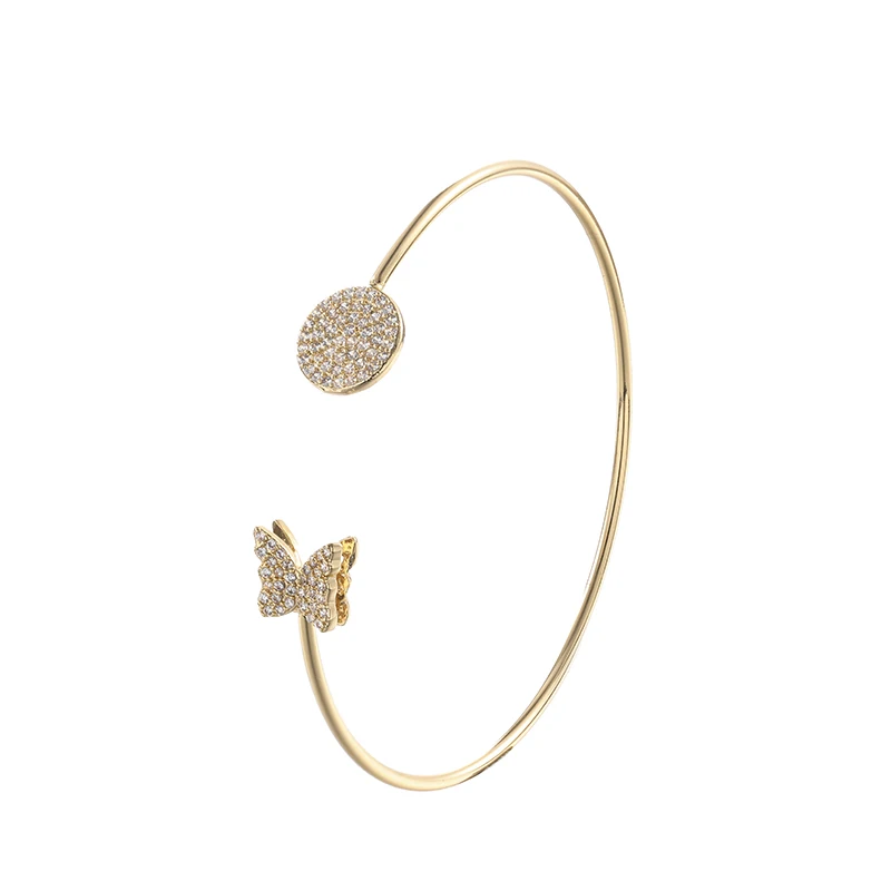 Женский классический браслет CHRAN золотого цвета с бабочкой модный открытым