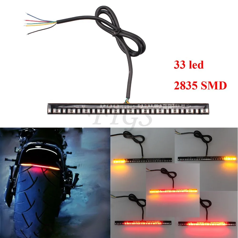 Универсальный мотоциклетный светильник полоса задний тормоз стоп сигнал