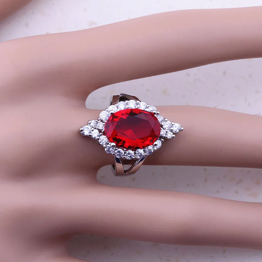 Женский ювелирный комплект из серебра 925 пробы с белым цирконом | Украшения и